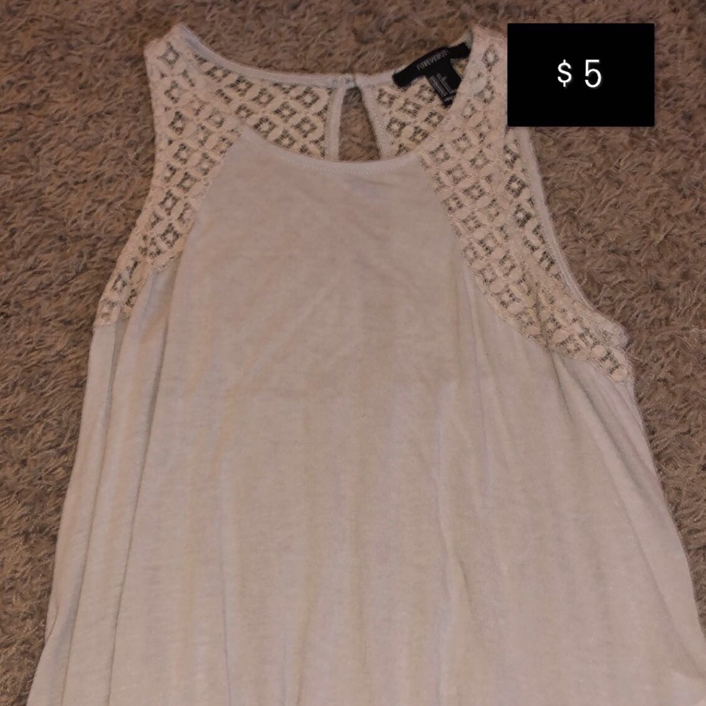 SMALL GREY FOREVER 21 TOP